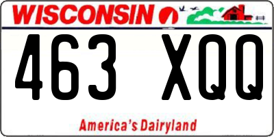 WI license plate 463XQQ