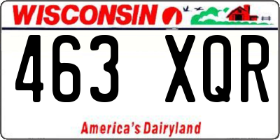 WI license plate 463XQR