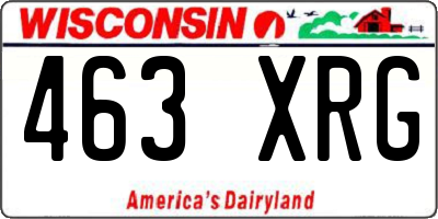 WI license plate 463XRG