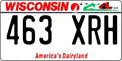 WI license plate 463XRH