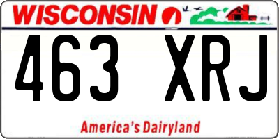 WI license plate 463XRJ
