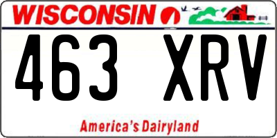 WI license plate 463XRV