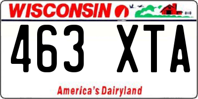 WI license plate 463XTA
