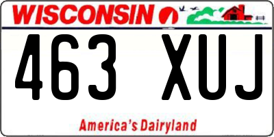 WI license plate 463XUJ