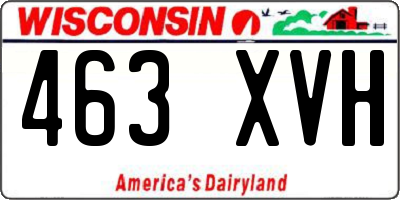 WI license plate 463XVH