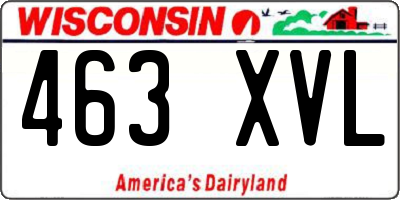 WI license plate 463XVL