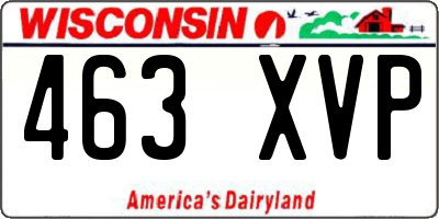 WI license plate 463XVP