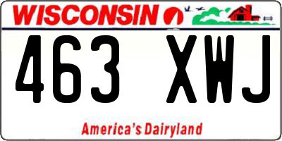 WI license plate 463XWJ