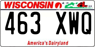 WI license plate 463XWQ