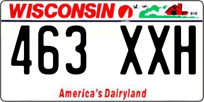 WI license plate 463XXH