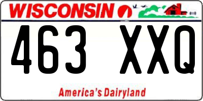WI license plate 463XXQ