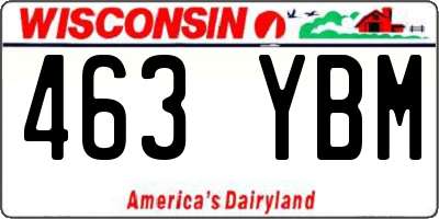 WI license plate 463YBM