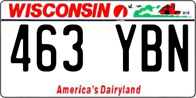 WI license plate 463YBN