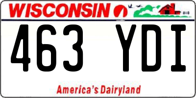 WI license plate 463YDI