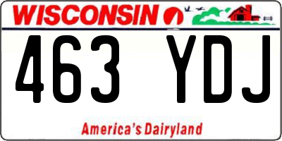 WI license plate 463YDJ