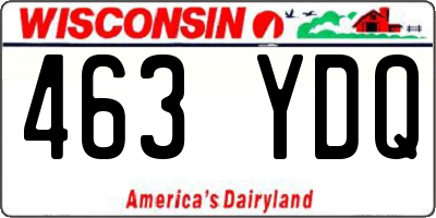 WI license plate 463YDQ