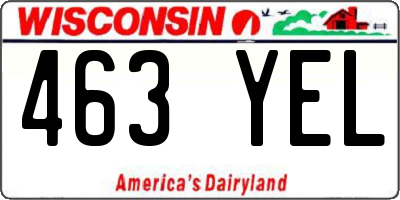 WI license plate 463YEL