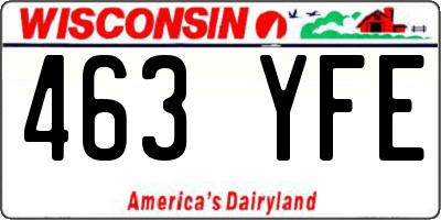WI license plate 463YFE