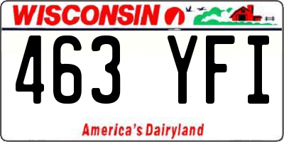 WI license plate 463YFI