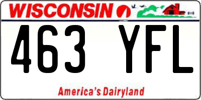 WI license plate 463YFL
