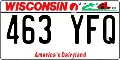 WI license plate 463YFQ