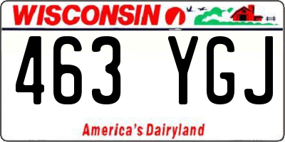 WI license plate 463YGJ