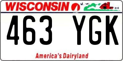 WI license plate 463YGK