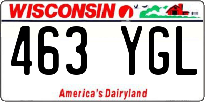 WI license plate 463YGL