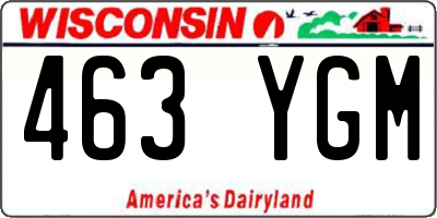 WI license plate 463YGM