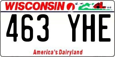 WI license plate 463YHE