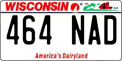 WI license plate 464NAD