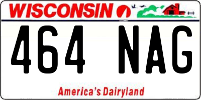 WI license plate 464NAG