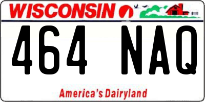 WI license plate 464NAQ