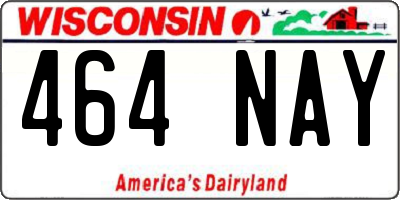 WI license plate 464NAY