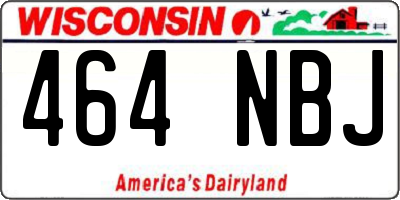 WI license plate 464NBJ