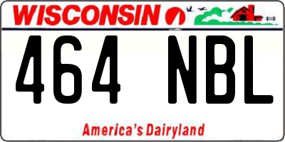 WI license plate 464NBL