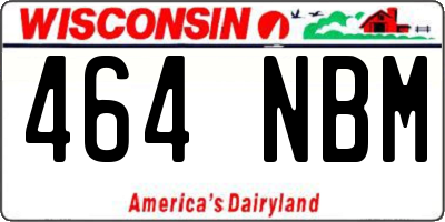 WI license plate 464NBM