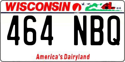 WI license plate 464NBQ