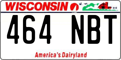 WI license plate 464NBT