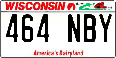 WI license plate 464NBY