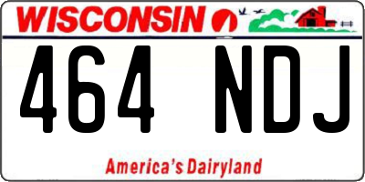 WI license plate 464NDJ
