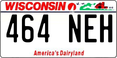 WI license plate 464NEH