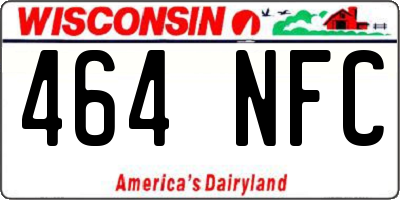 WI license plate 464NFC