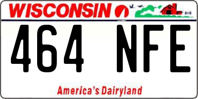 WI license plate 464NFE