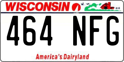 WI license plate 464NFG