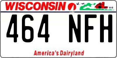 WI license plate 464NFH