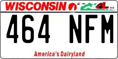 WI license plate 464NFM