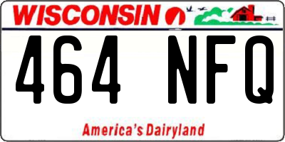 WI license plate 464NFQ