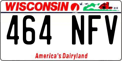 WI license plate 464NFV