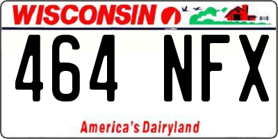 WI license plate 464NFX